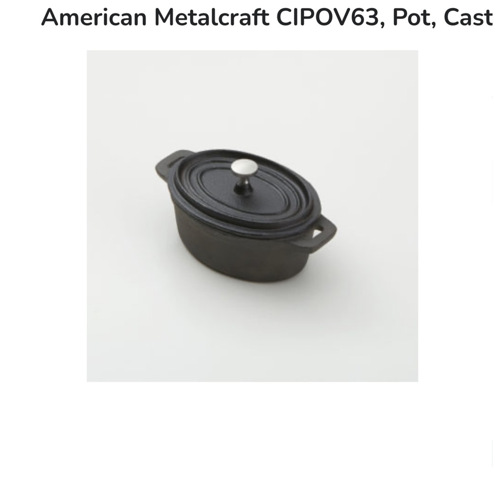Oval, Mini Cast Iron Serving Pot